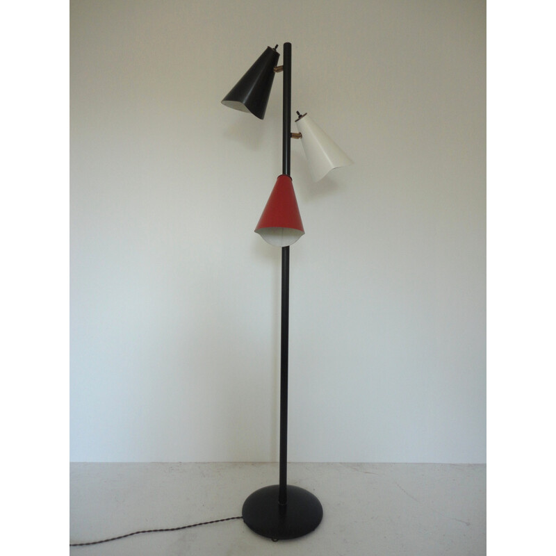 Floor lamp with 3 lights, Lightolier - 1950s