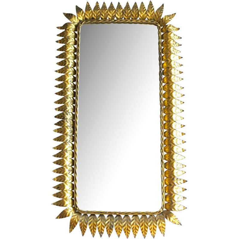 Vintage mirror in gilded metal - 1970s