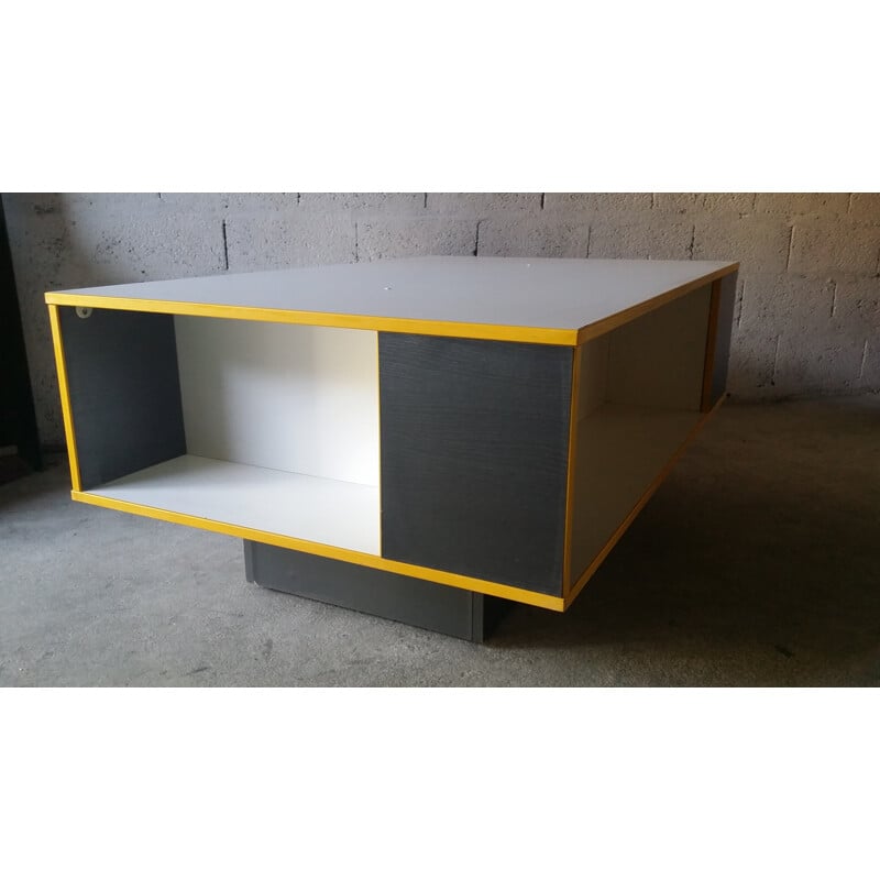 Table basse vintage au design minimaliste, 1980
