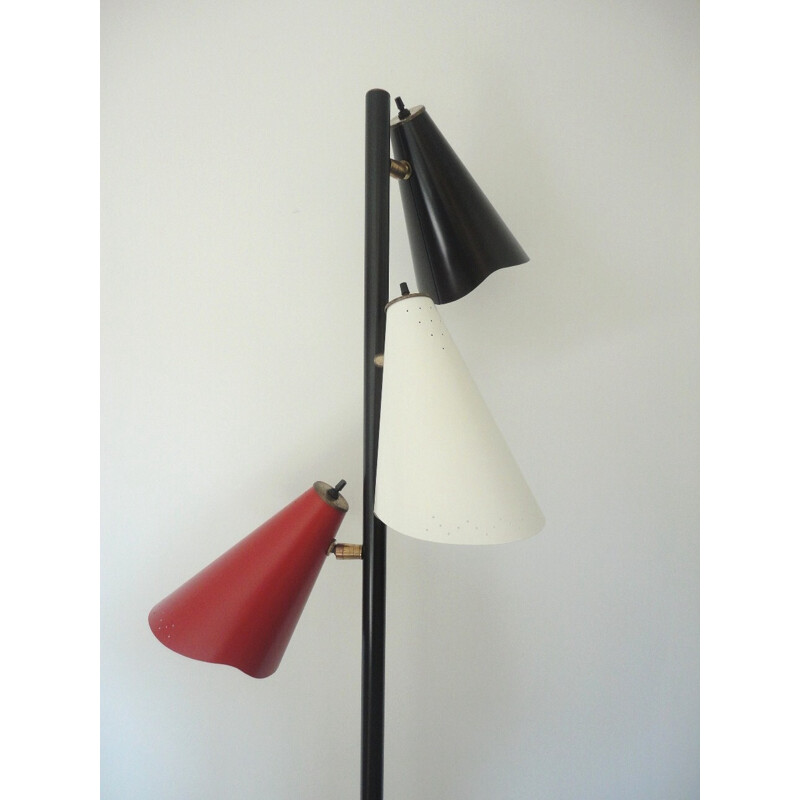 Floor lamp with 3 lights, Lightolier - 1950s