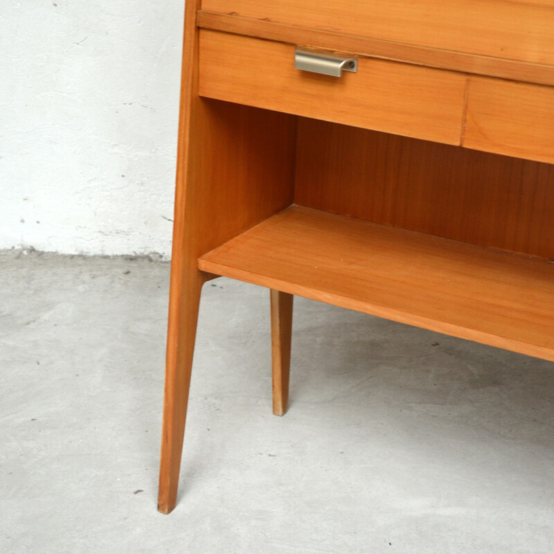 Vintage secretary with fins feet - 1960s