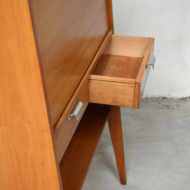 Vintage secretary with fins feet - 1960s