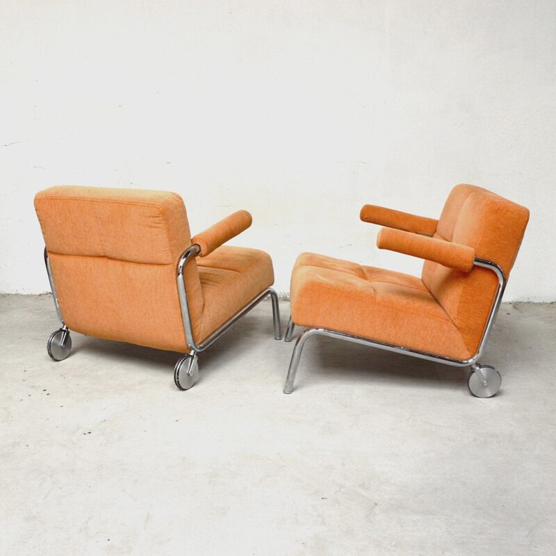 Paire de fauteuils vintages aux éditions Brühl - 1980