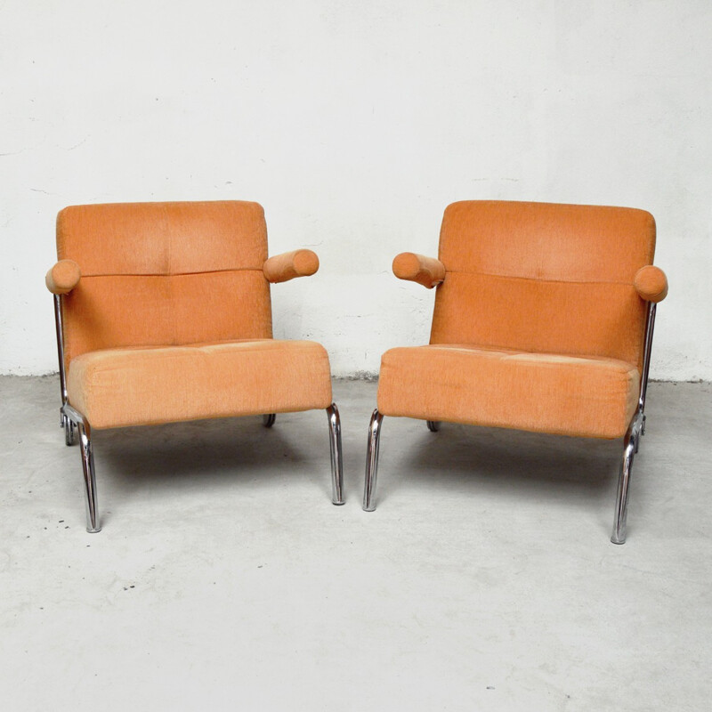 Pair of vintage Brühl armchairs - 1980s