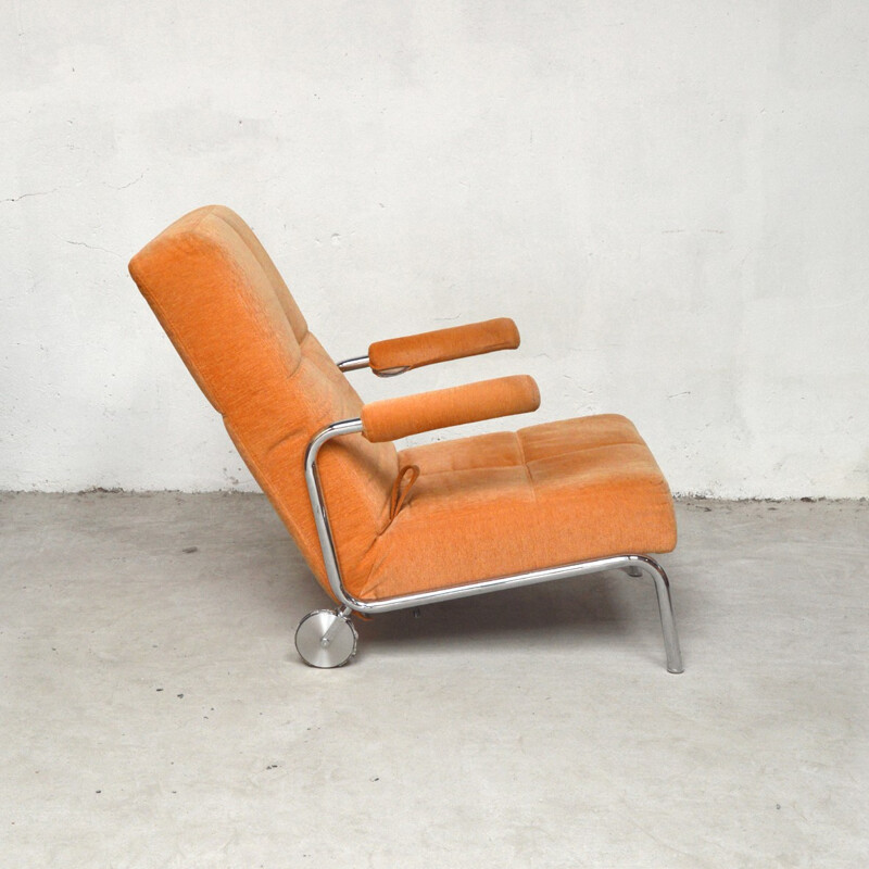 Set of 2 reclining chairs and 1 ottoman by Brühl - 1980s