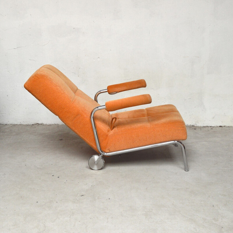 Set of 2 reclining chairs and 1 ottoman by Brühl - 1980s