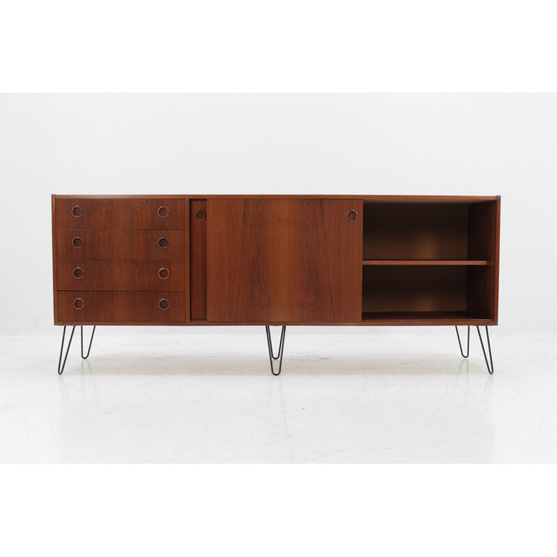 Vintage Danish Upcycled Teak Sideboard - 1960s 