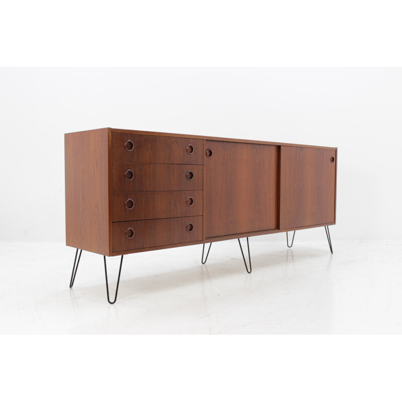 Vintage Danish Upcycled Teak Sideboard - 1960s 