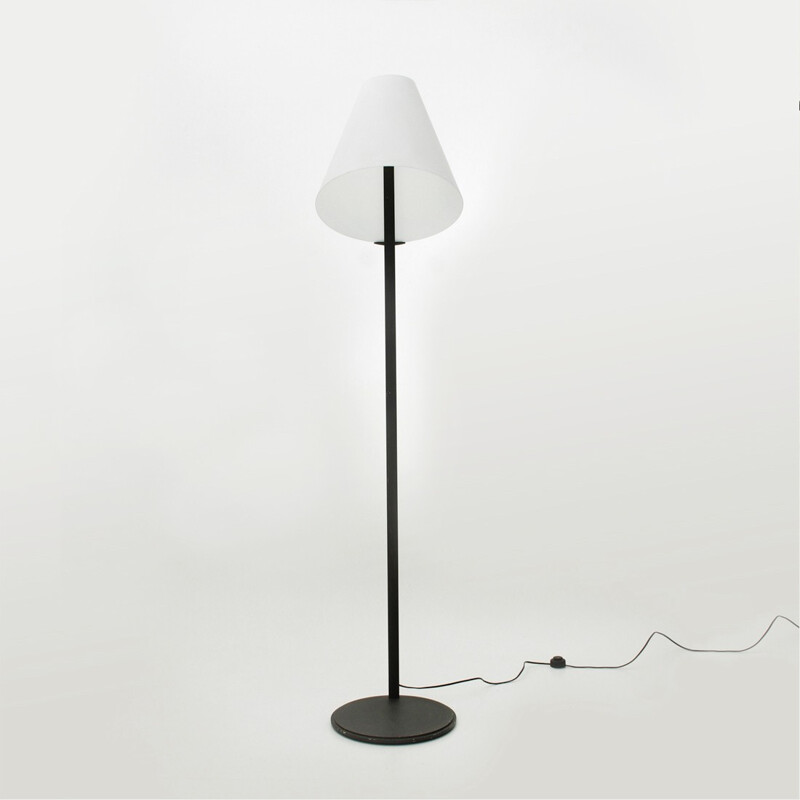 Micene Floor lamp with opaline shade by Leucos - 1950s