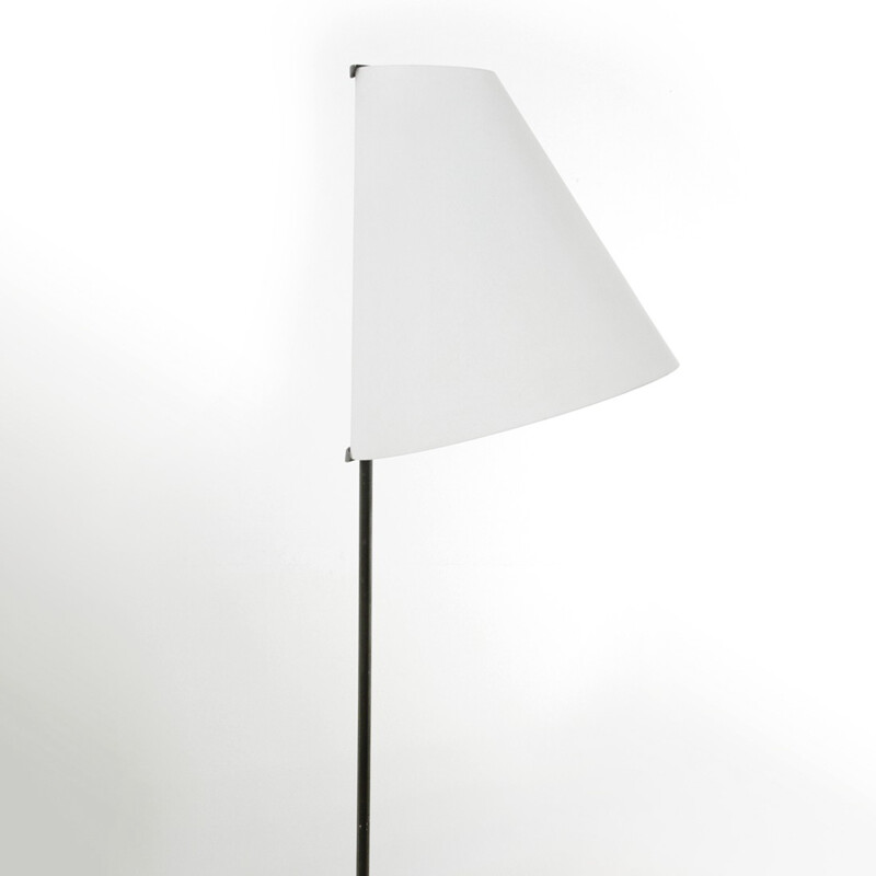 Micene Floor lamp with opaline shade by Leucos - 1950s