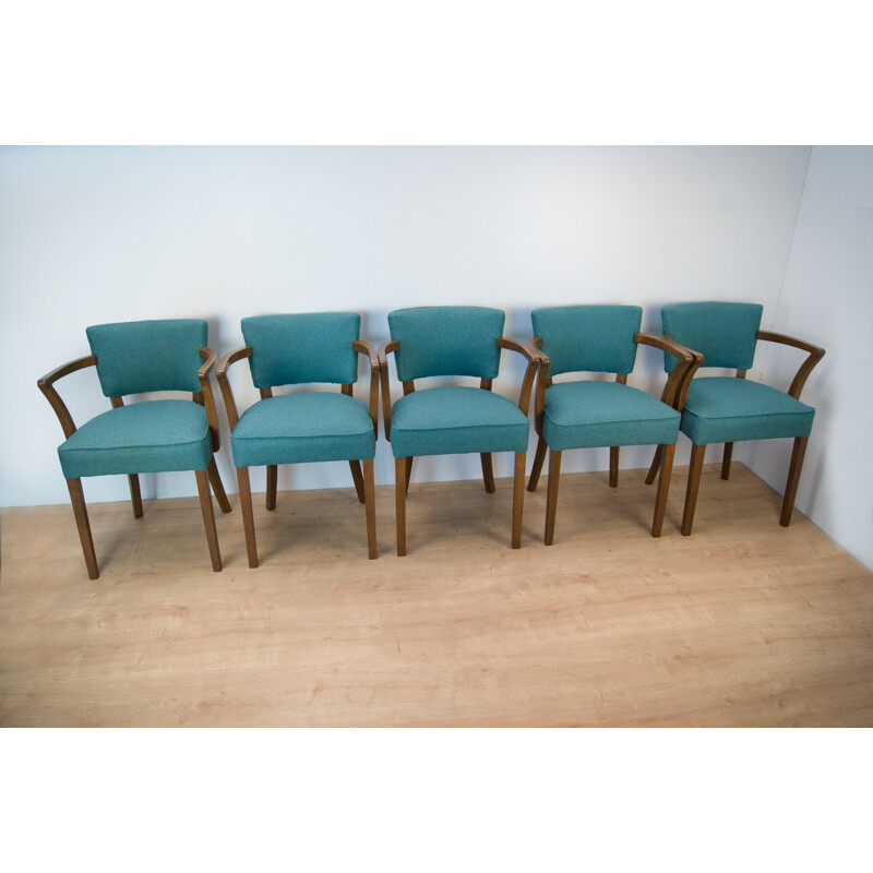 Set of 5 vintage french chairs - 1930s