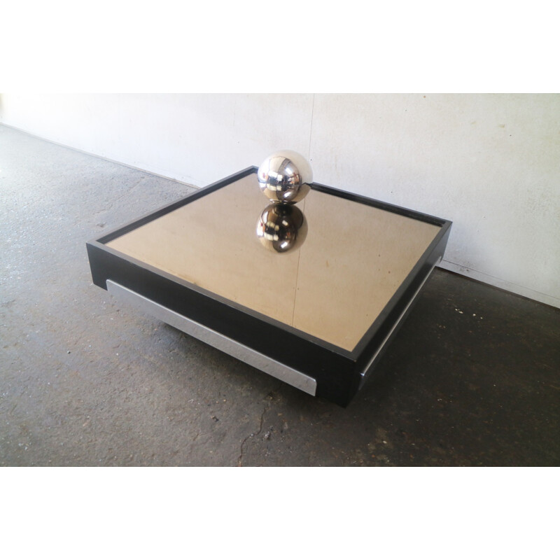 Vintage Italian mirrored coffee table - 1970s