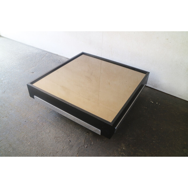 Vintage Italian mirrored coffee table - 1970s