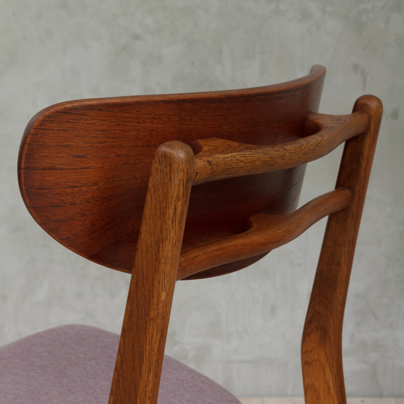 Lot de 3 chaises vintages sculpturales danoises - 1950
