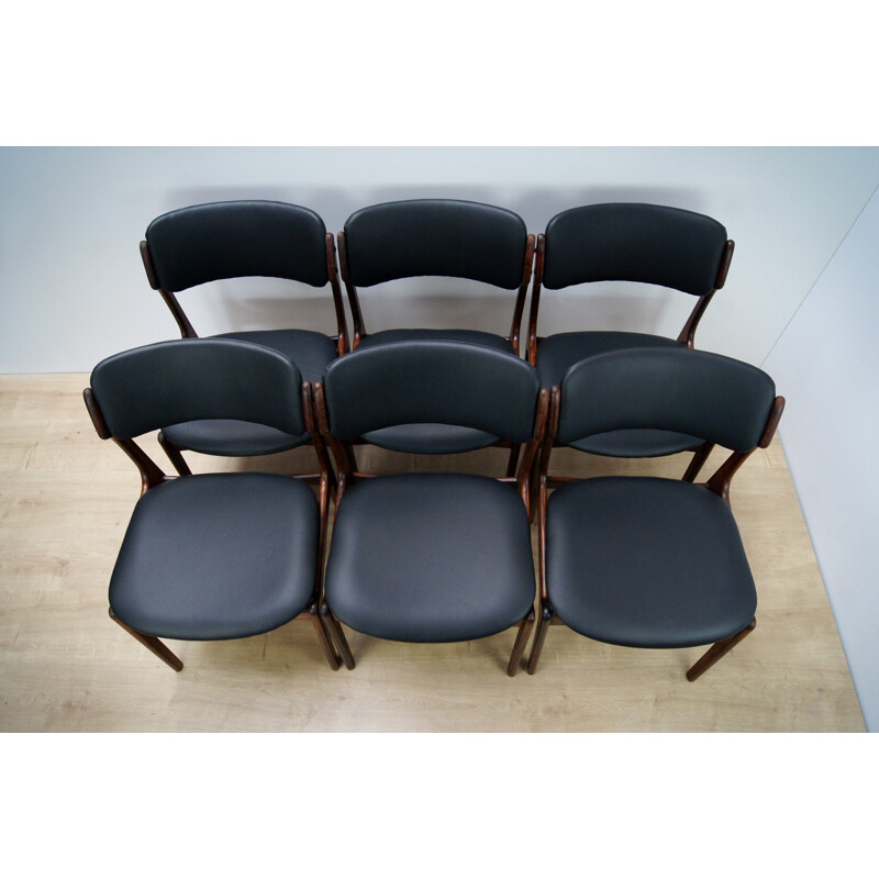 Set of 6 Model 49 Rosewood Dining Chair by Erik Buch for Odense Maskinsnedkeri - 1960s