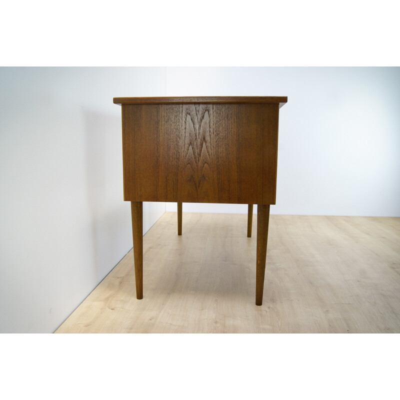 Vintage teak desk with 3 drawers - 1960s