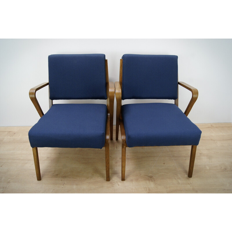 Set of 2 vintage armchairs by Selman Selmanagic for VEB Deutsche - 1950s