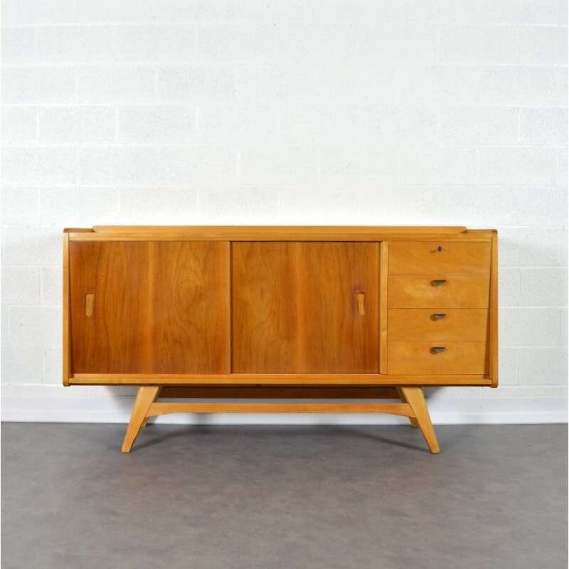 Vintage sideboard in solid oak - 1960s