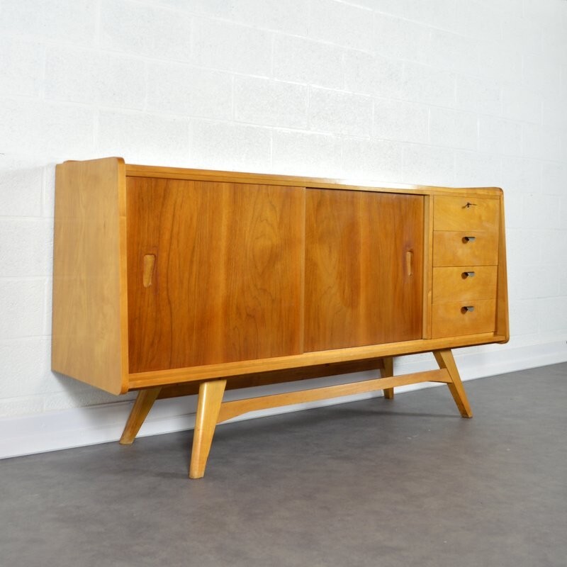 Vintage sideboard in solid oak - 1960s