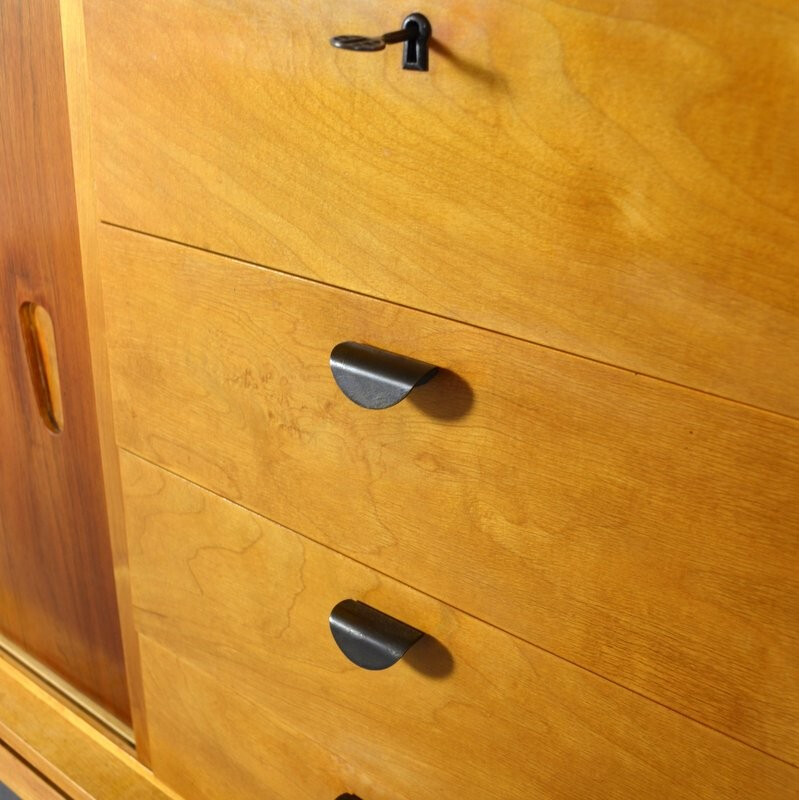 Vintage sideboard in solid oak - 1960s