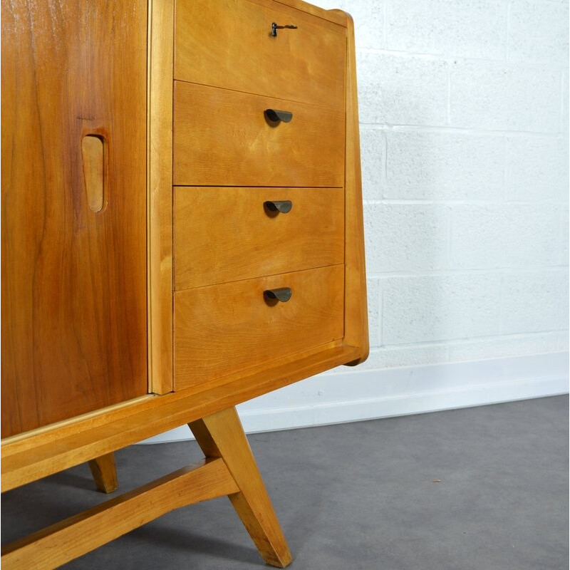 Vintage sideboard in solid oak - 1960s