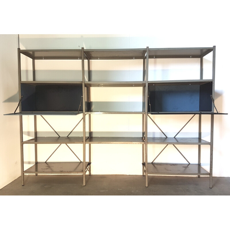 Vintage wall unit by Wim Rietveld for Gispen - 1950s