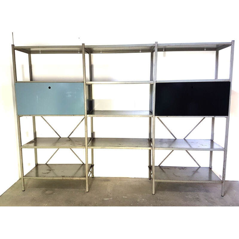 Vintage wall unit by Wim Rietveld for Gispen - 1950s