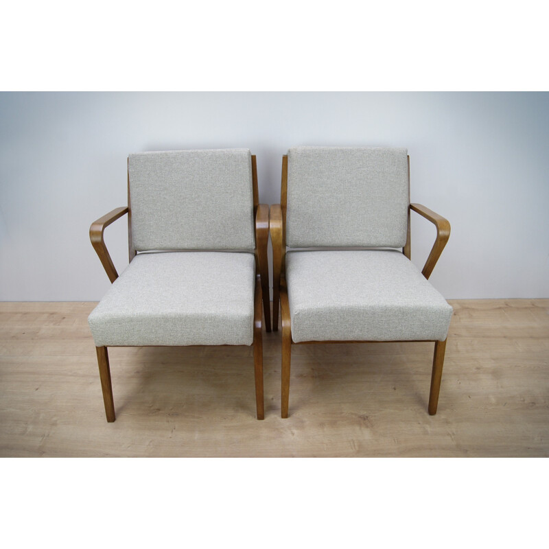 Set of 2 armchairs by Selman Selmanagic for VEB Deutsche - 1950s