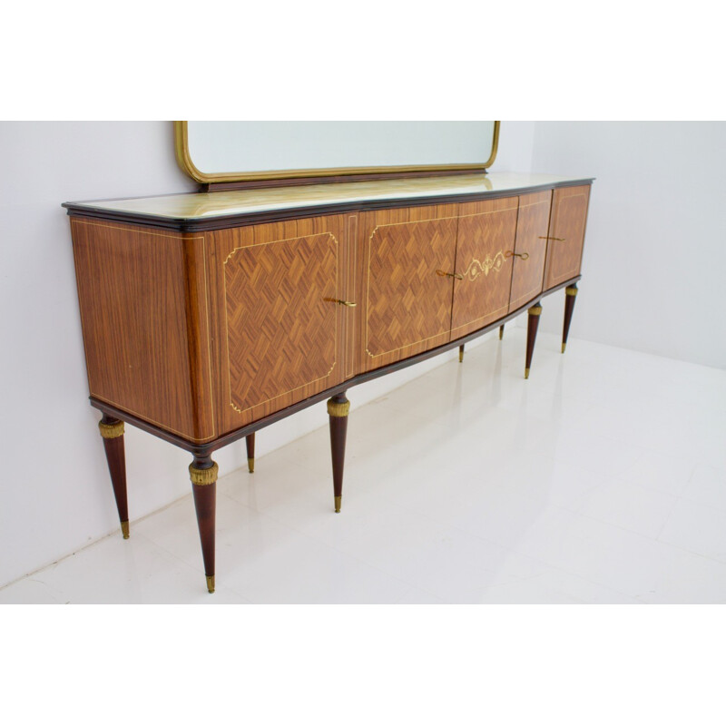 Vintage Italian sideboard with mirror - 1950s