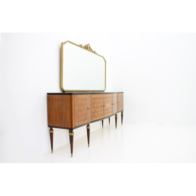 Vintage Italian sideboard with mirror - 1950s