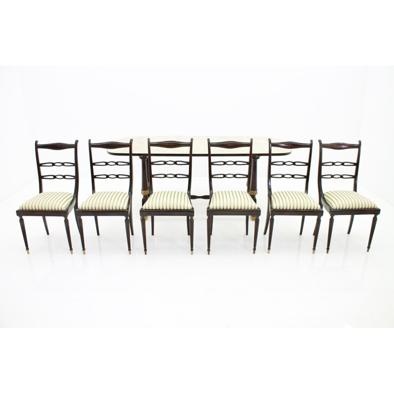 Table et six chaises vintages Italiennes - 1950