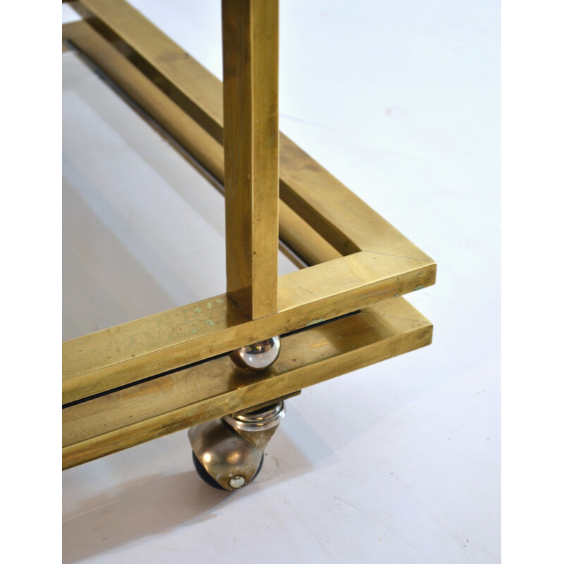 Vintage Large Four-Tiered Bar Cart in Brass - 1970s