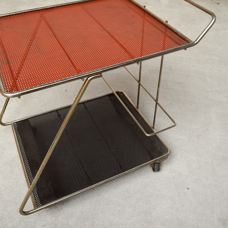 Vintage trolley bar in metal - 1950s