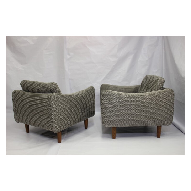 Pair of "Teckel" armchairs by Michel Mortier - 1960s