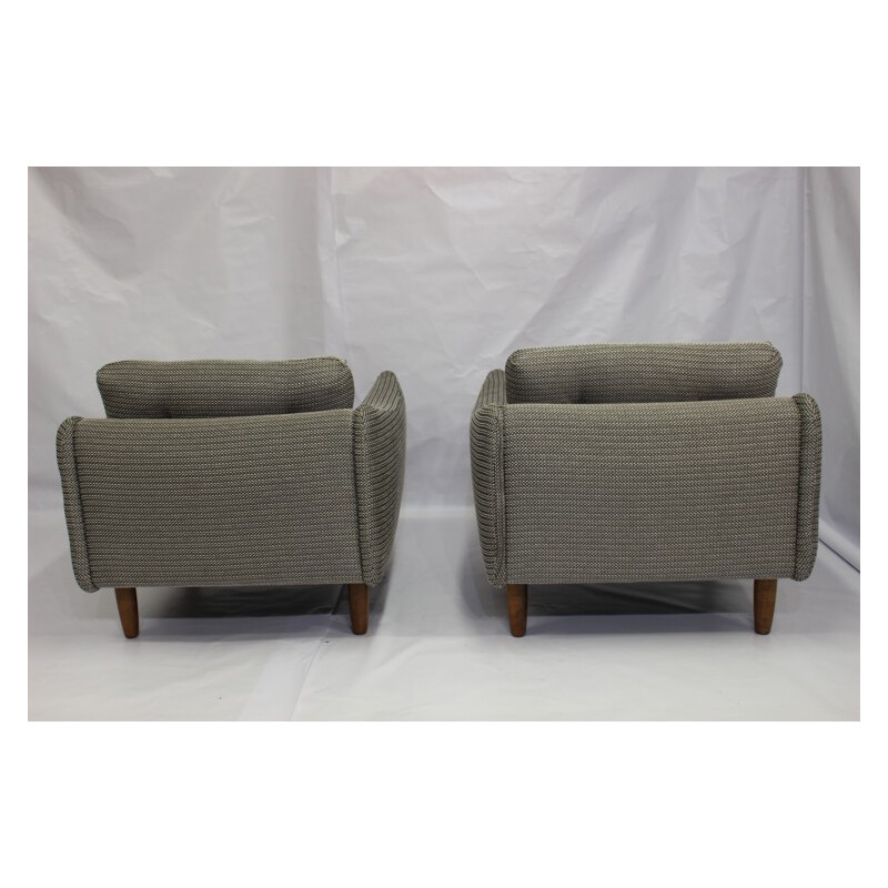 Pair of "Teckel" armchairs by Michel Mortier - 1960s