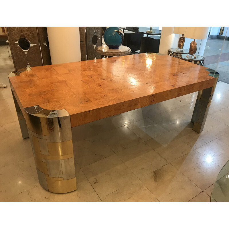 Vintage "Cityscape" dining table by Paul Evans - 1970s