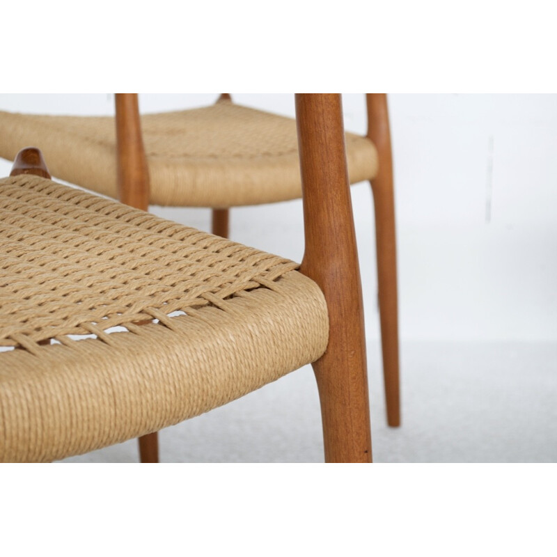 6 teak chairs model 78 by Niels Otto Moller - 1962