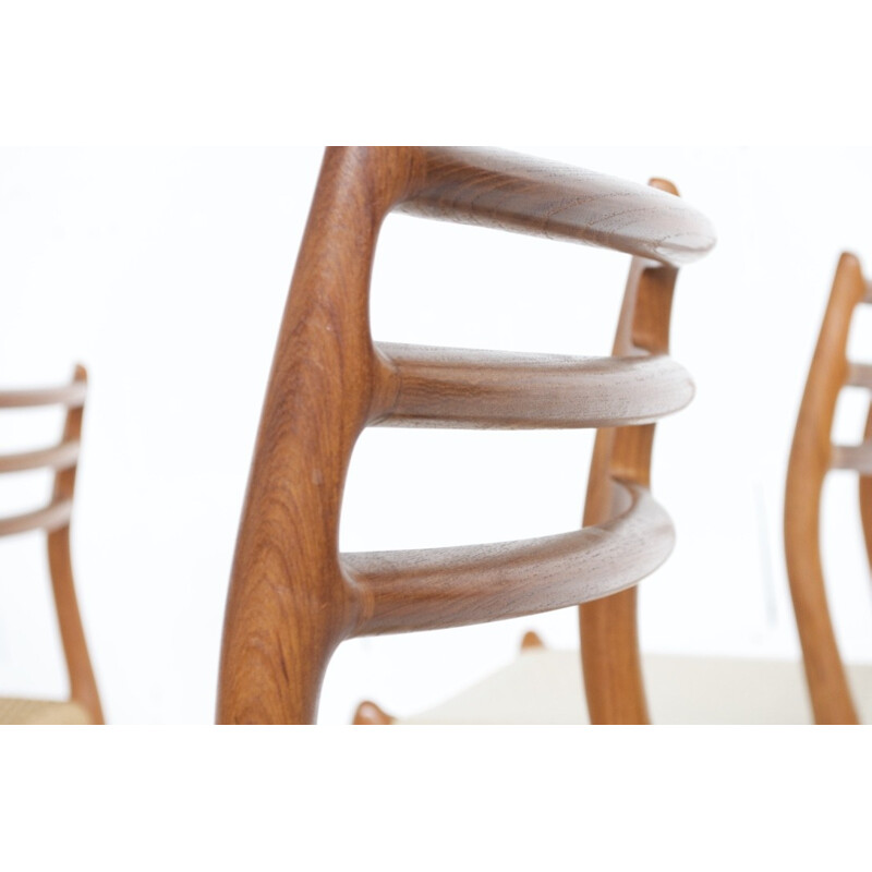 6 teak chairs model 78 by Niels Otto Moller - 1962