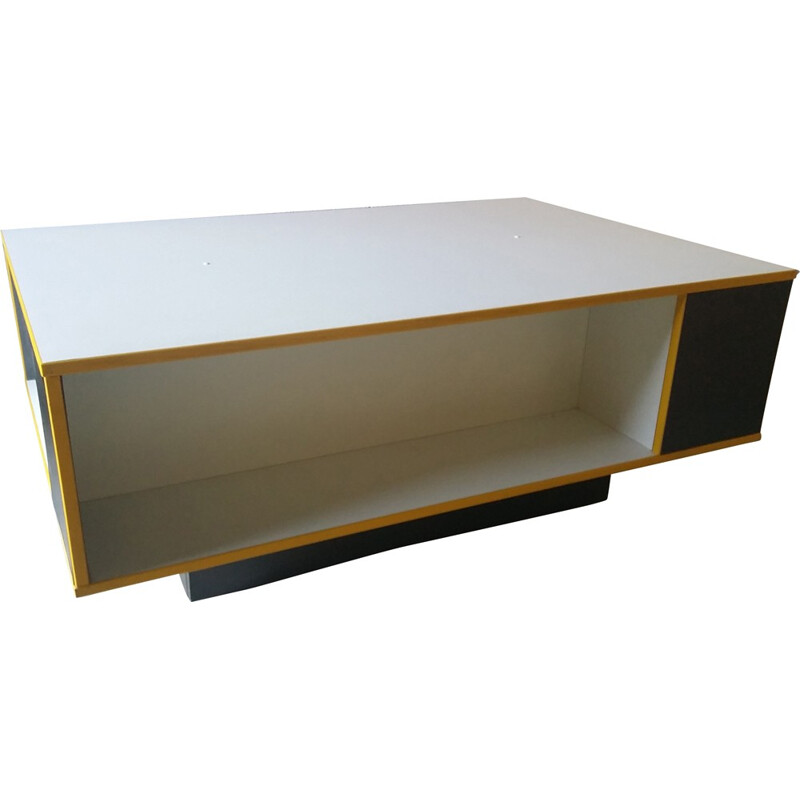 Grande table basse vintage au design minimaliste - 1980