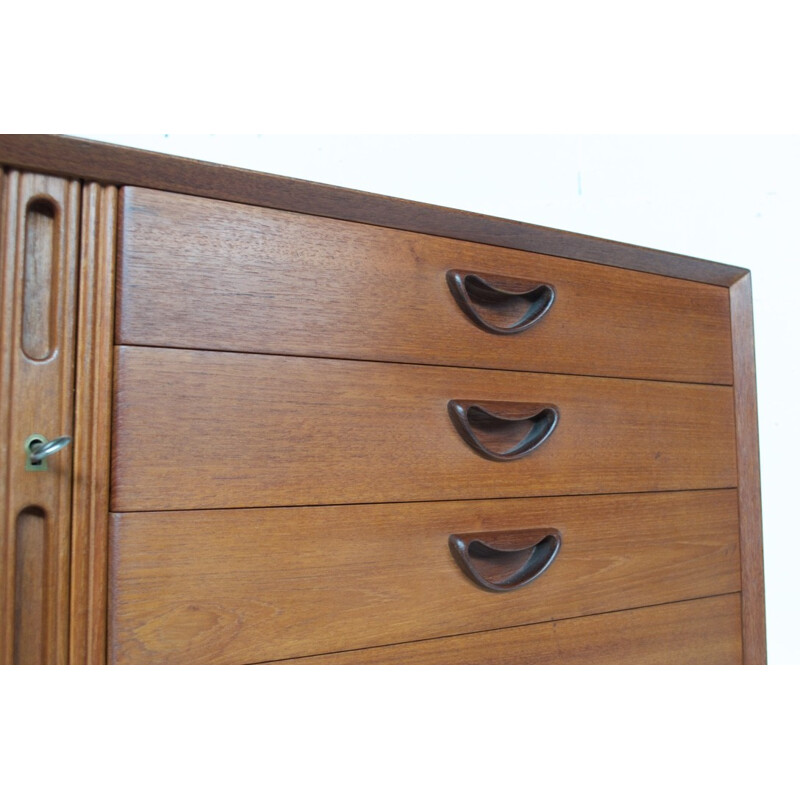 Vintage teak sideboard by Peter Hvidt & Orla Molgaard-Nielsen Sideboard for Soborg Mobelfabrik - 1950s