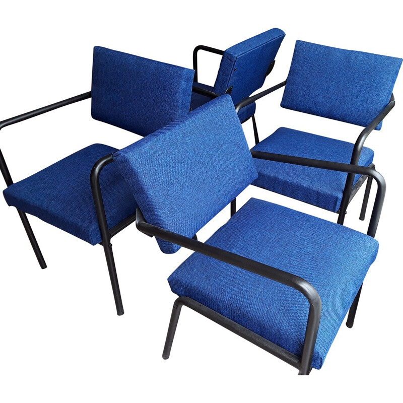 Set of 4 vintage armchairs by Pierre Guariche, 1950