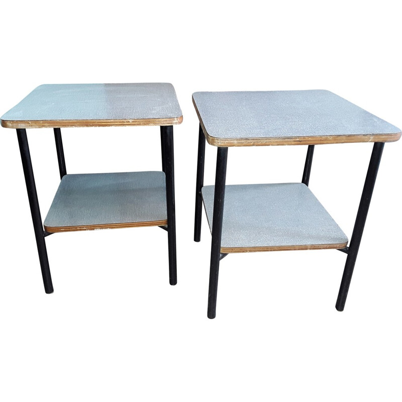 Pair of small vintage tables by Pierre Guariche - 1950s