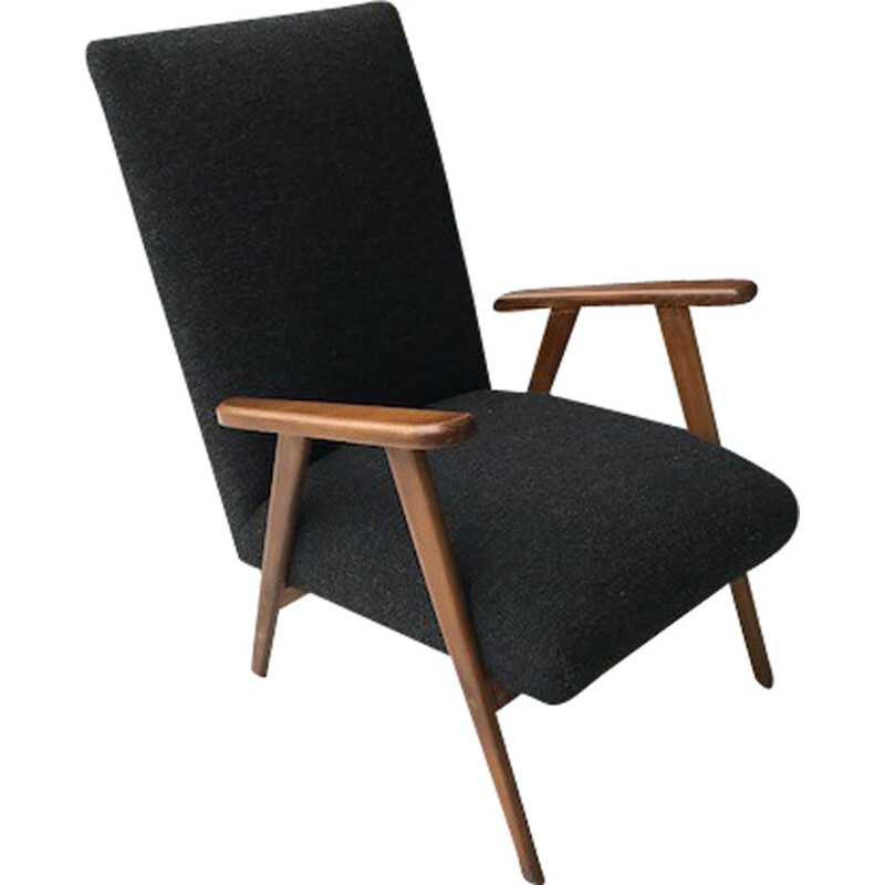 Par de cadeiras de compasso de madeira vintage, Dinamarca 1970