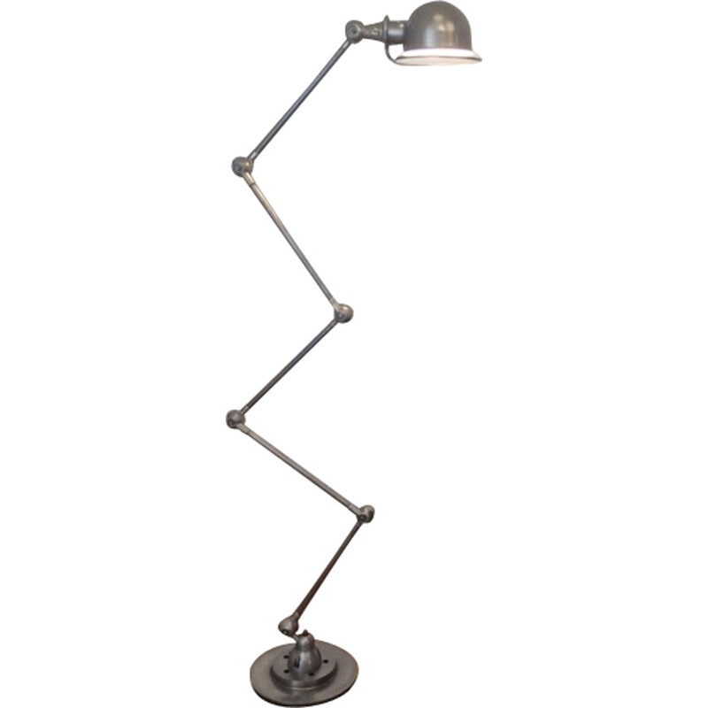 Lampe vintage en métal brossé à 5 bras par Jielde - 1950