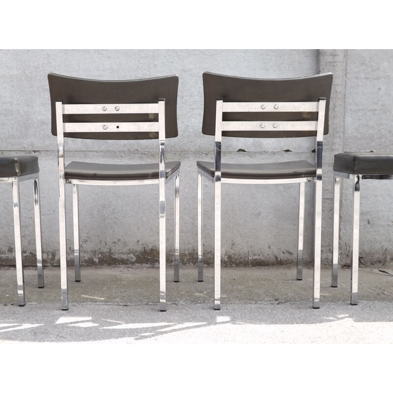 Vintage set of 2 chairs and 4 stools by Rudi Verelst for Novalux - 1960s
