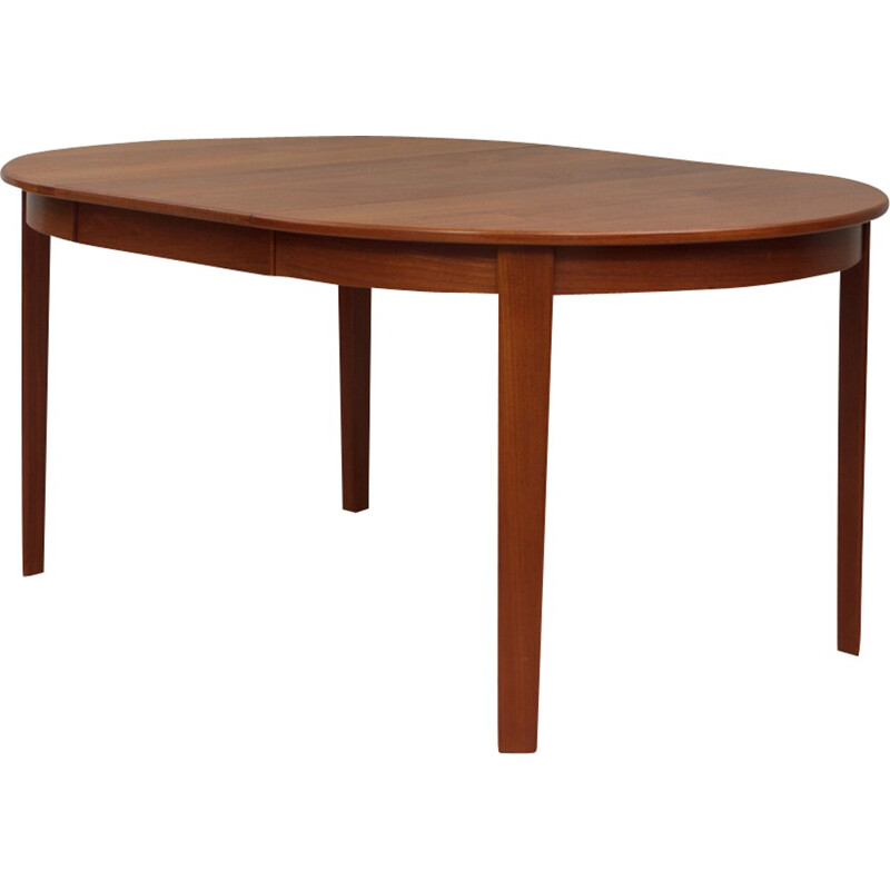 Table à repas vintage ronde en teck danois - 1960