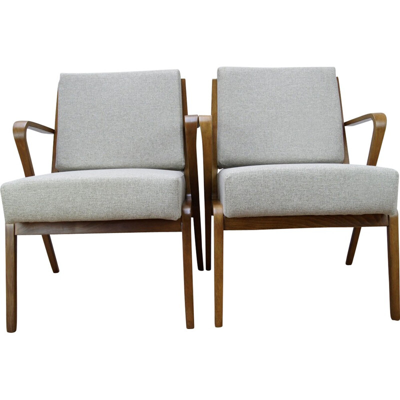 Set of 2 armchairs by Selman Selmanagic for VEB Deutsche - 1950s