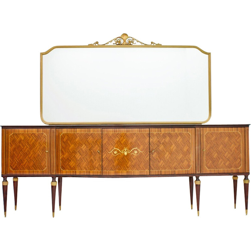 Vintage Italian sideboard with mirror - 1950s