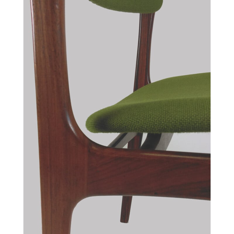 Set of 8 Model 49 chairs in rosewood by Erik Buch - 1960s