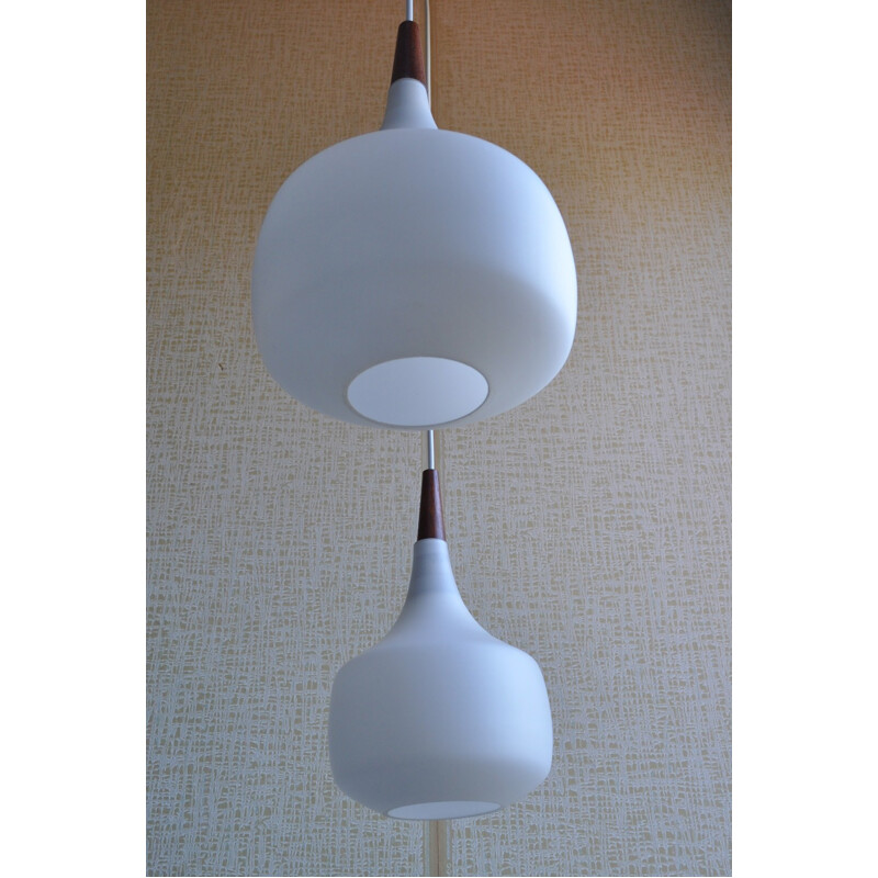 Set of 2 vintage pendant lamps for Holmegaard - 1960s